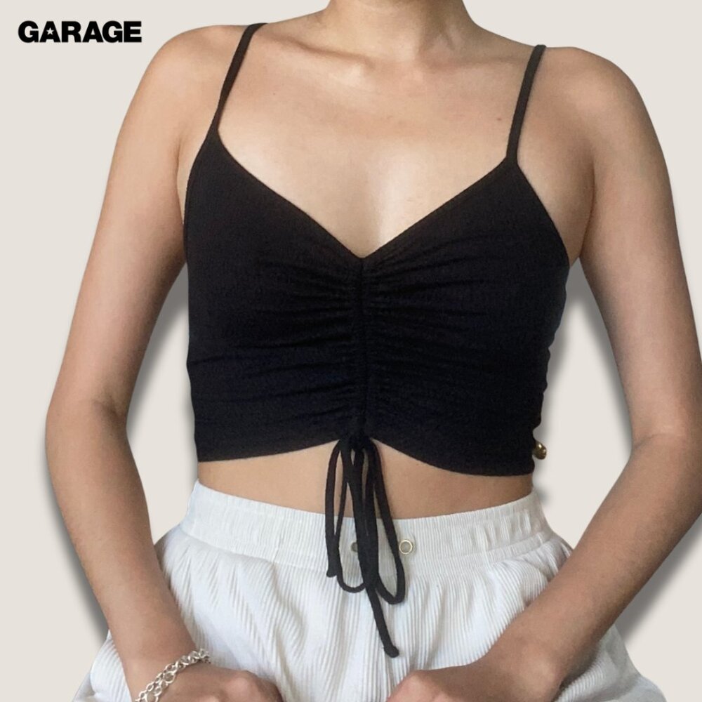 Ruched Cropped Tank Top